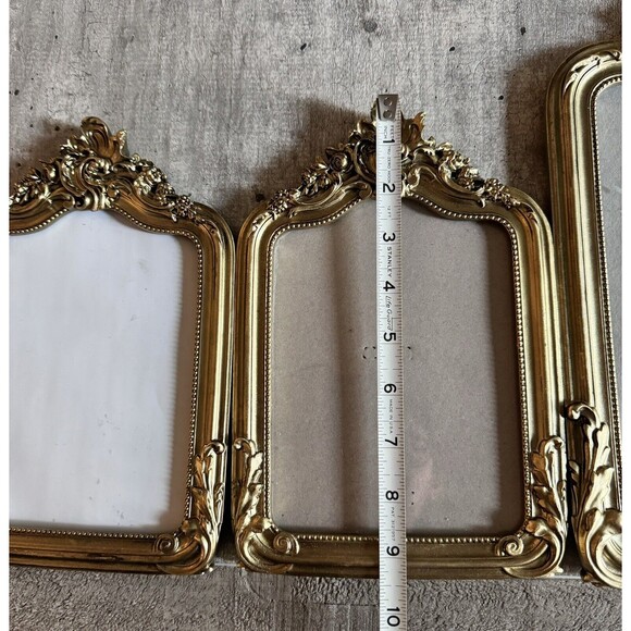 Nicole Miller Antique Gold Finish Photo Picture Frame Ornate Baroque Style Lot 3 - Picture 12 of 15